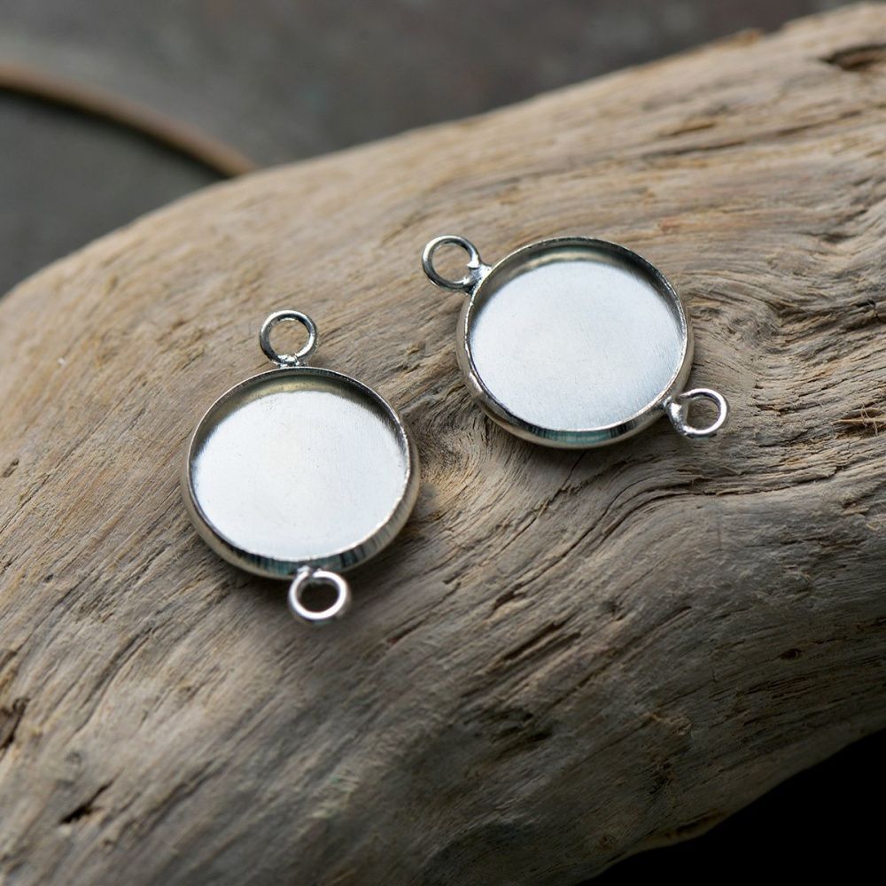 коннектор-сеттинг "лима", цвет серебро, 22x14x2 мм