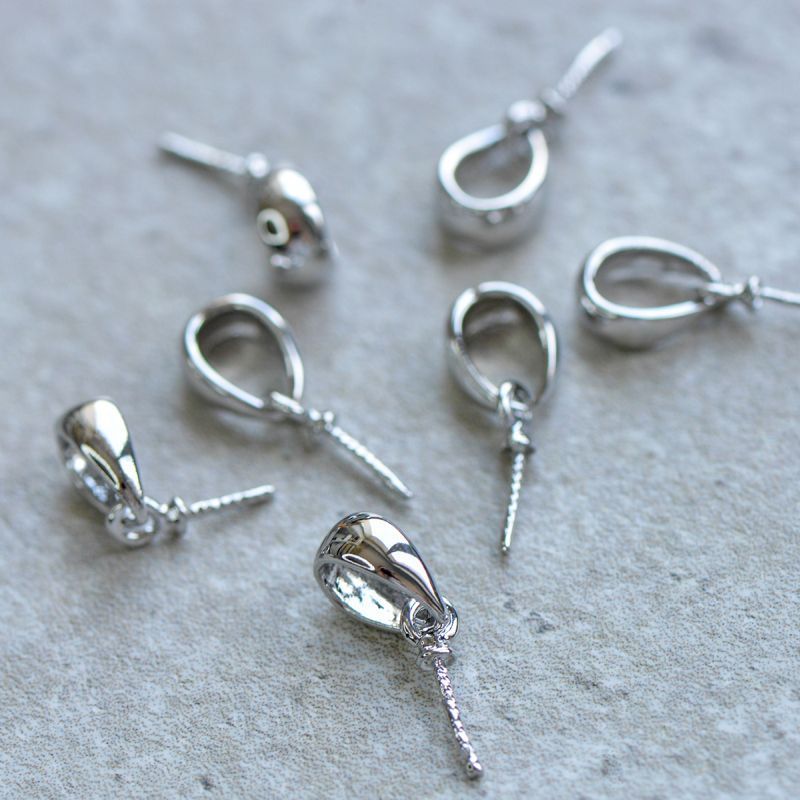 бейл "гвоздик для жемчуга", цвет платина, 20 мм