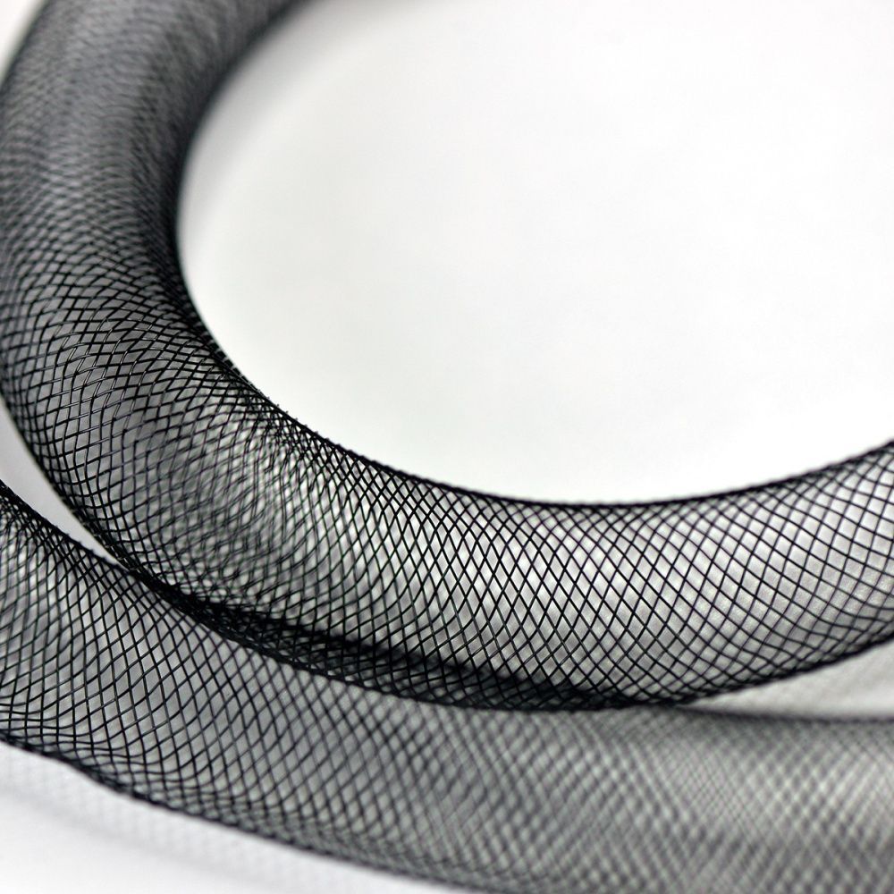 ювелирная сетка, пластик, цвет черный, диаметр 16 мм