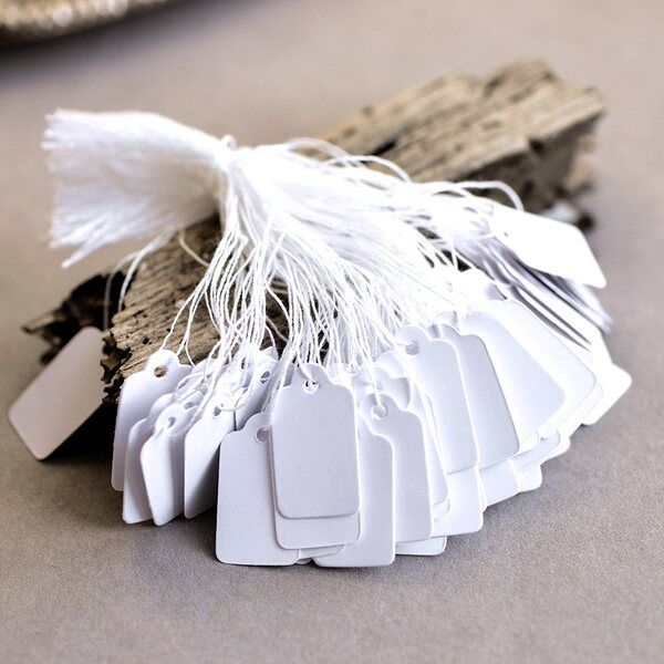 ярлык на тесьме, теги, 23х13 (уп 100 шт)