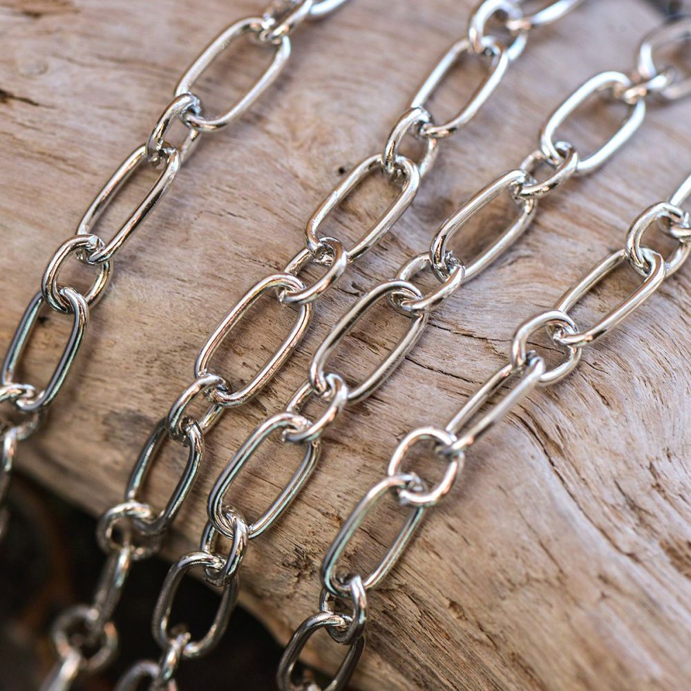 цепочка "венто", цвет платина, 9х5х1 мм