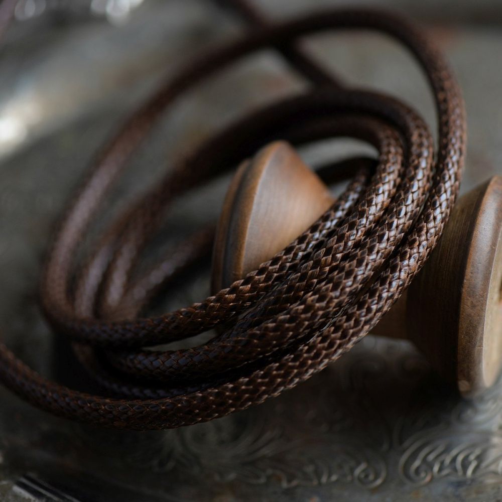 шнур вощеный, цвет коричневый, 5 мм