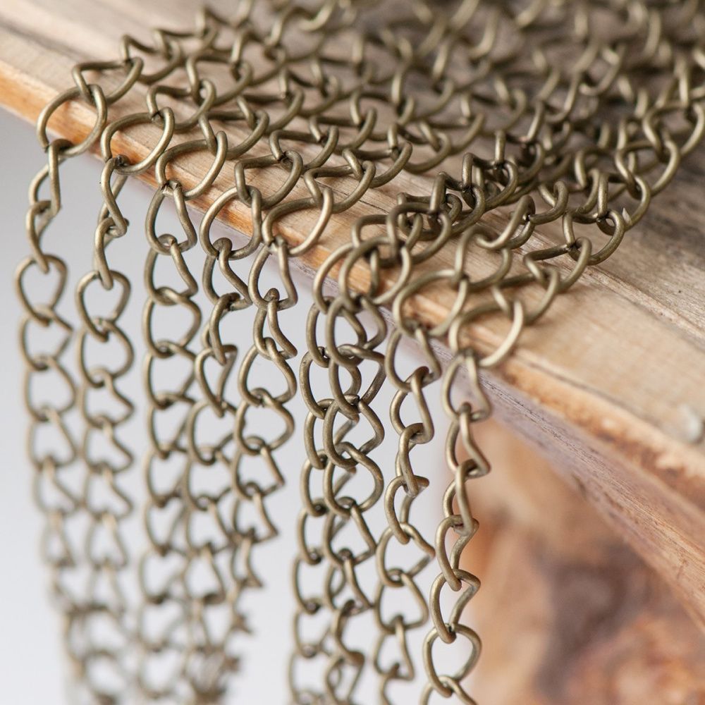 цепочка "кластер", цвет античная бронза, звено 6х4х0.7 мм