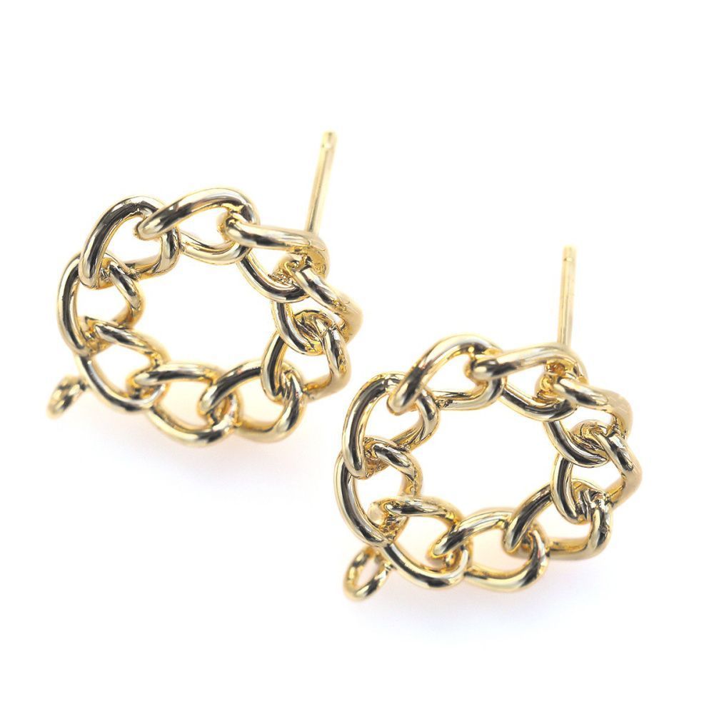 пуссеты "армор", позолоченные, 20x17 мм