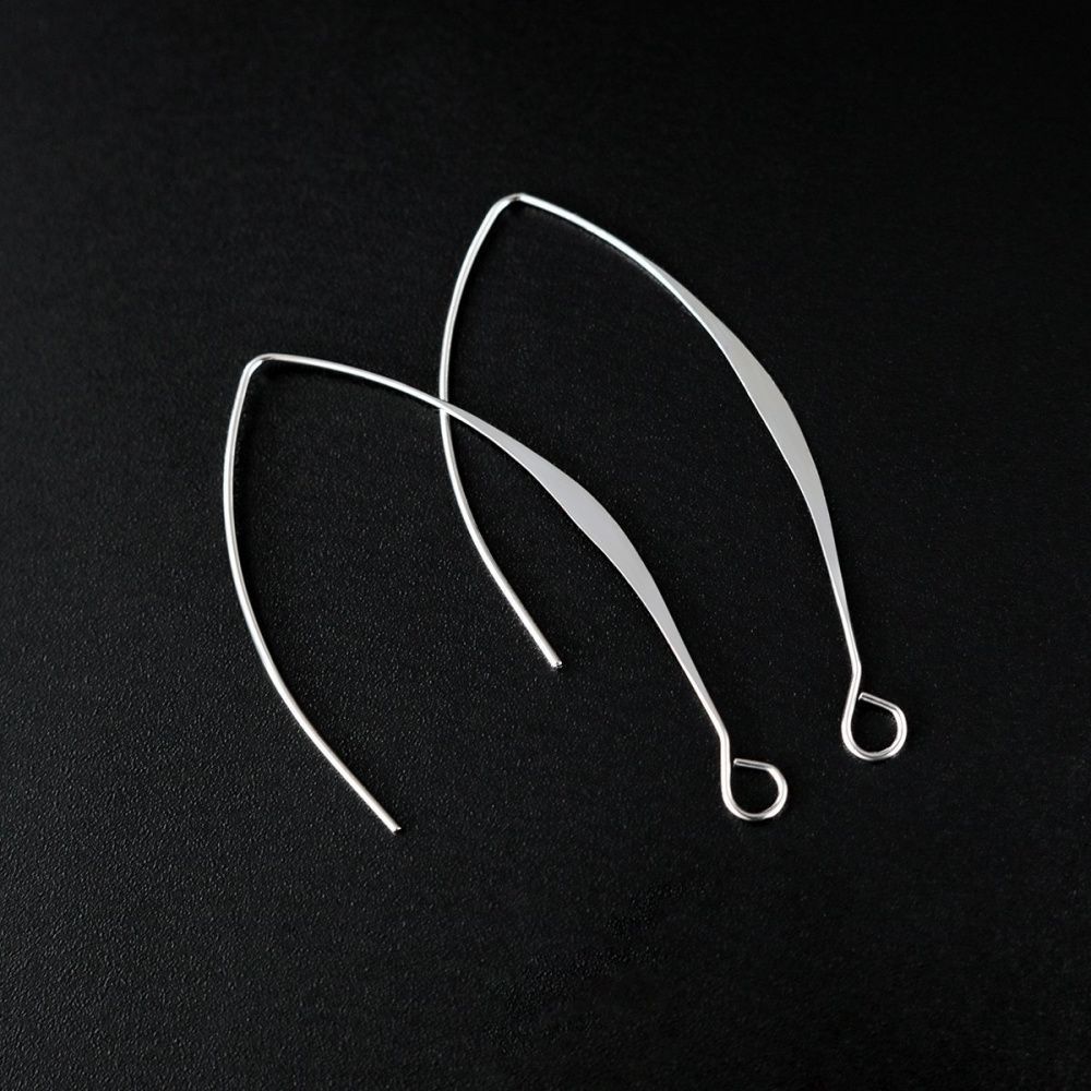 швензы "селена", плоские, цвет платина,  45-48x17-23 мм