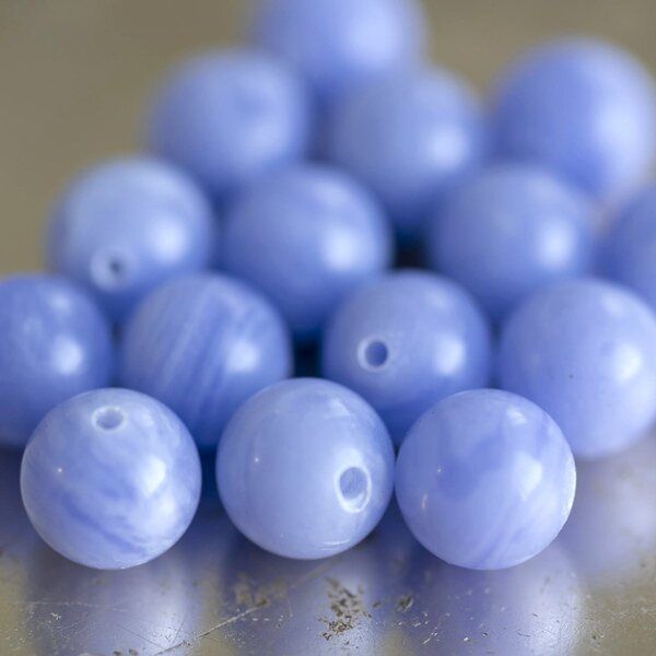 бусина бирюза синтетическая 8, цвет лавандовый, 8 мм
