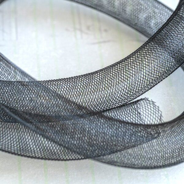 ювелирная сетка, пластик, цвет черный, диаметр 16 мм