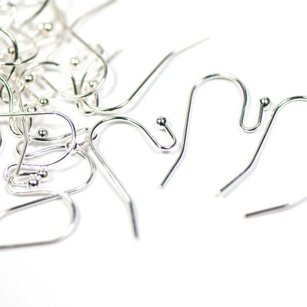 швензы "крючок", цвет серебро, 11х22 мм