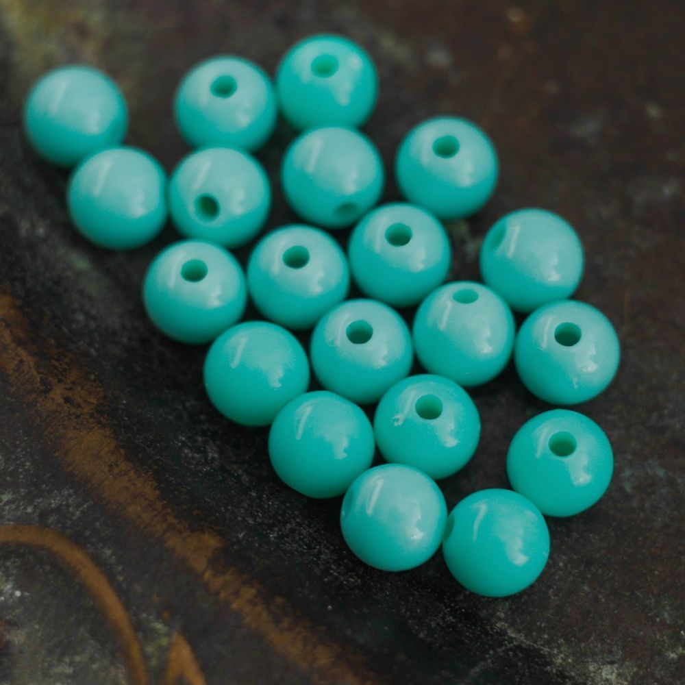 бусина, акрил 8, цвет тиффани микс, 8 мм