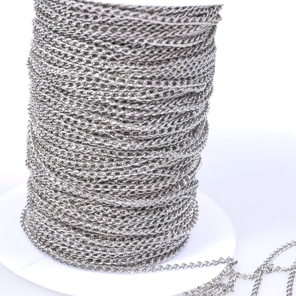 цепочка "твист", цвет платина, звено 3х2х0.5 мм