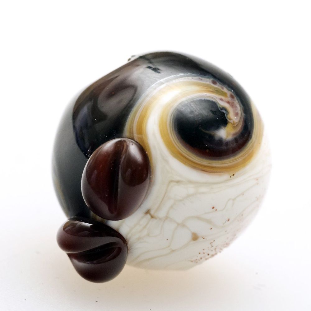 бусина, мурано "тирамису", круглая,14-15 мм