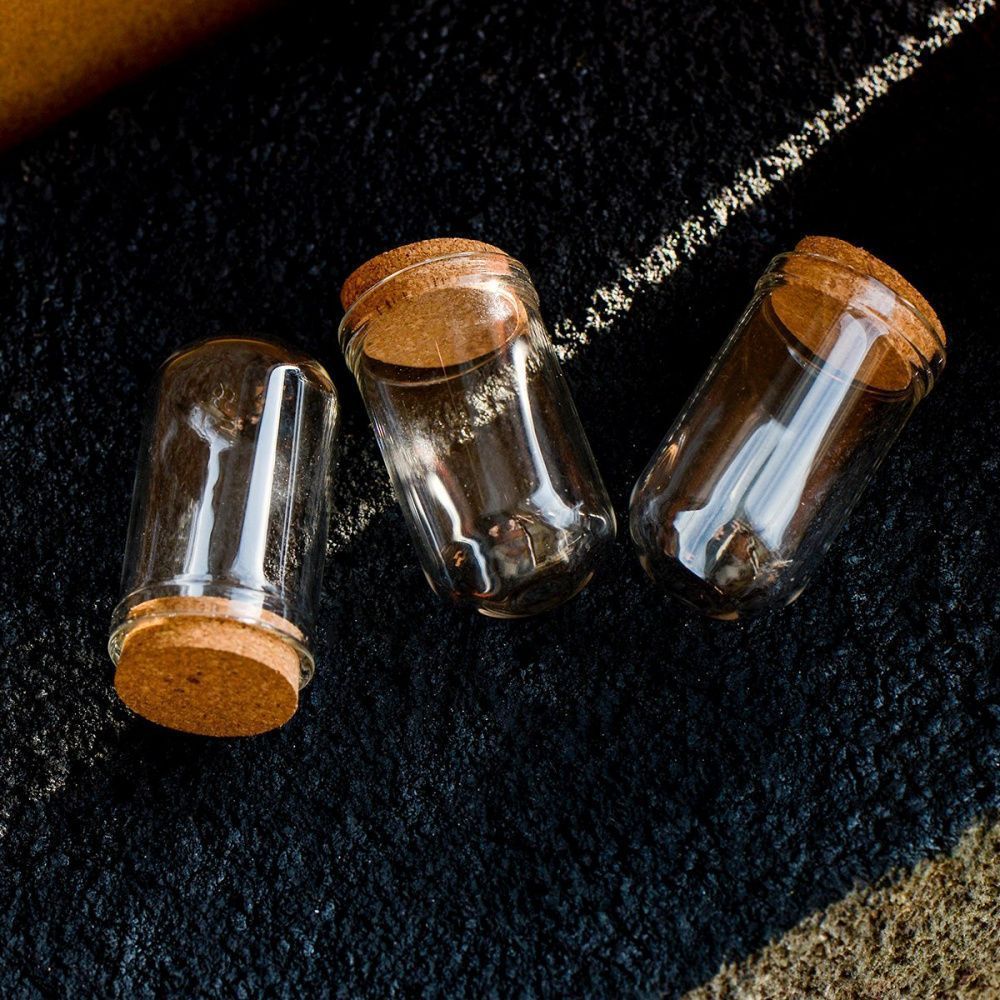 колба с крышкой, прозрачная, 44.5x25 мм