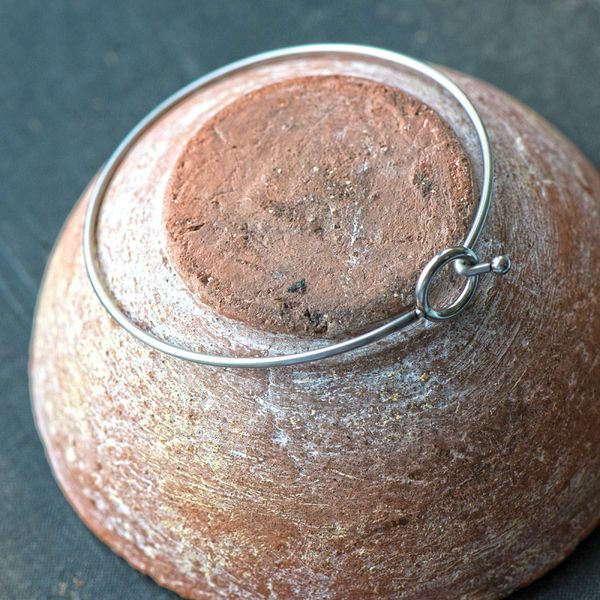 основа для браслета "бангл", цвет стальной, 60 мм