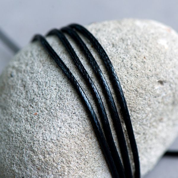 шнур вощеный, цвет черный, 2 мм