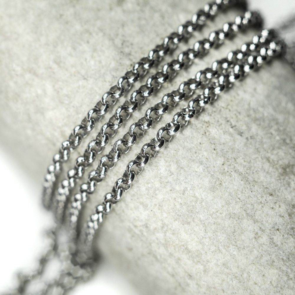 цепочка "раунд 304", цвет стальной, звено 3x1 мм