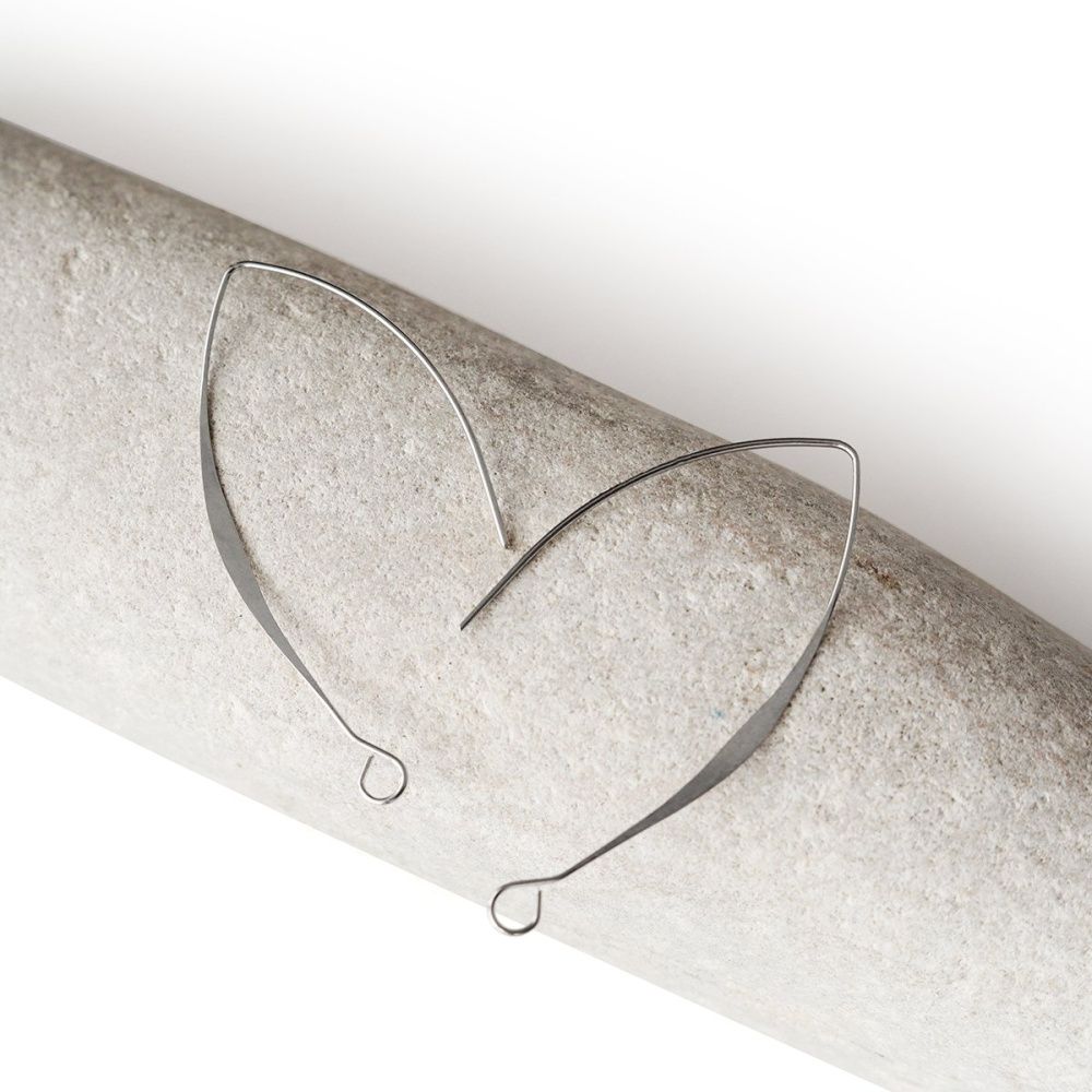 швензы "селена", плоские, цвет платина,  45-48x17-23 мм