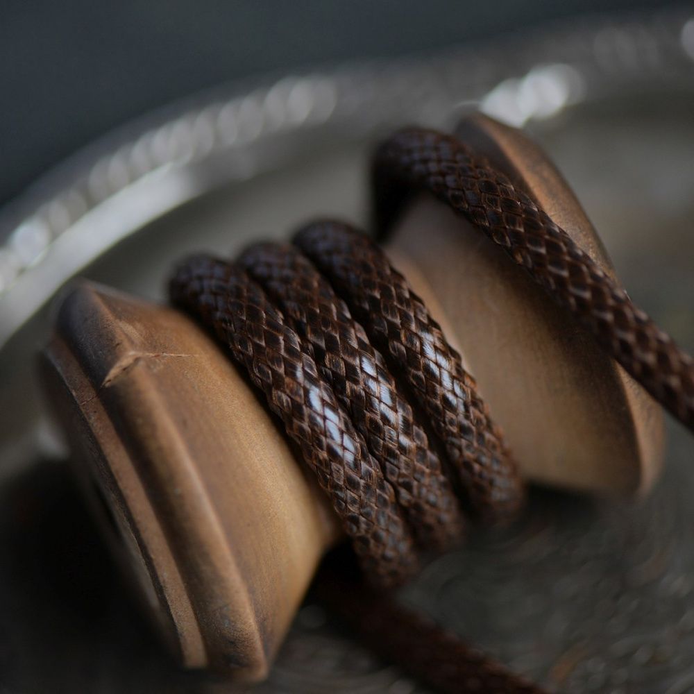 шнур вощеный, цвет коричневый, 5 мм