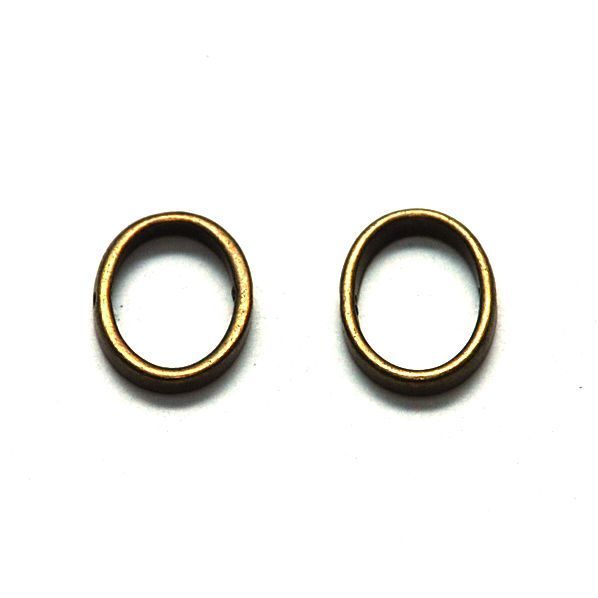 рамка для бусин "овал", цвет античная бронза, 19х14.5х3 мм