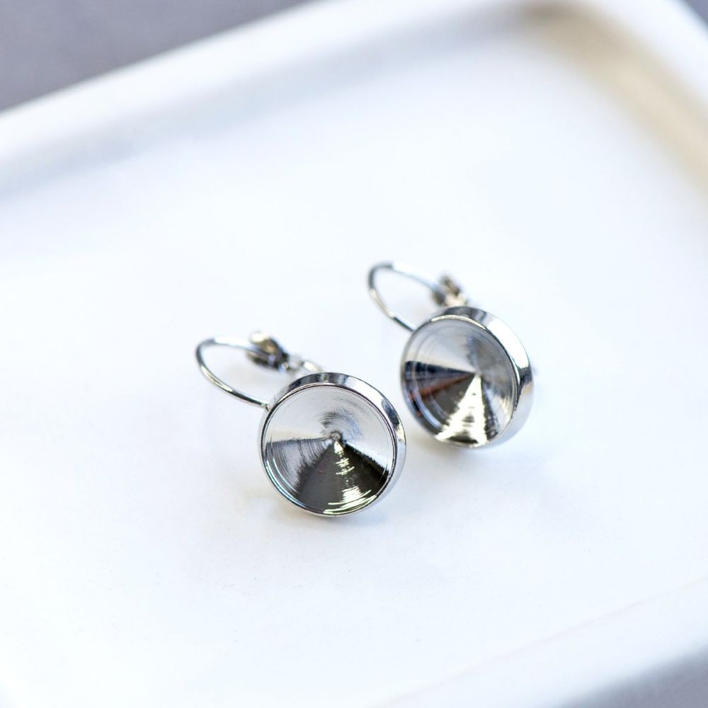 швензы "риволи", покрыты платиной, 22x14 мм