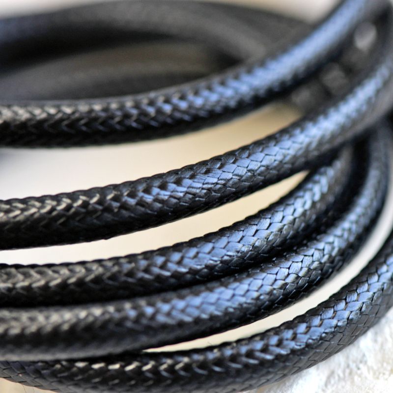 шнур вощеный, цвет черный, 5 мм