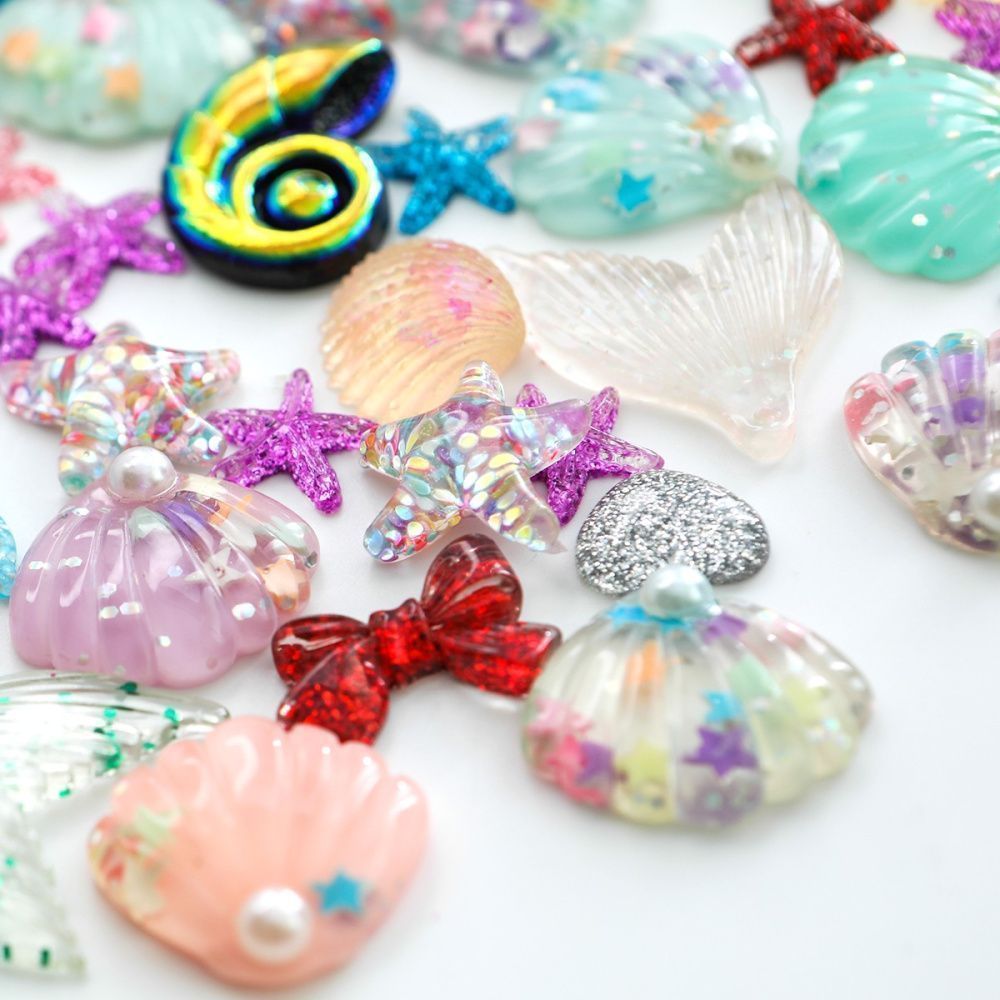 кабошон из смолы "гламур", цветовой и размерный микс