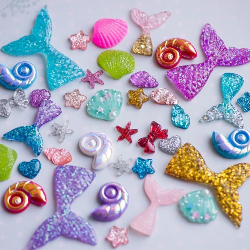 кабошон из смолы "гламур", цветовой и размерный микс