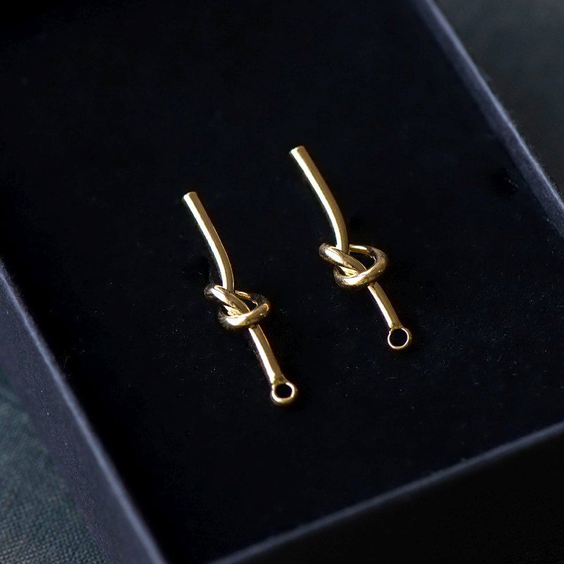 пуссеты "канат", позолота, 28x15x7 мм