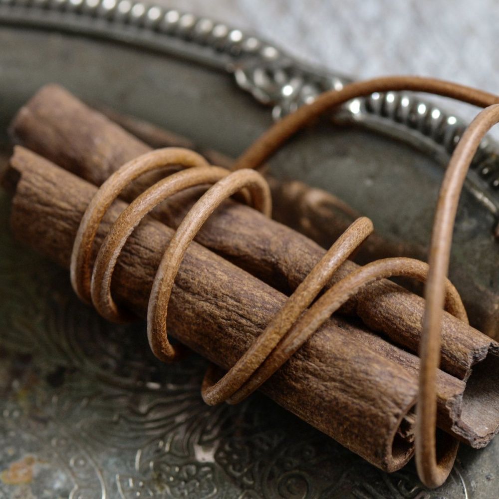 шнур кожаный, цвет коричневый 2, диаметр 2.5 мм