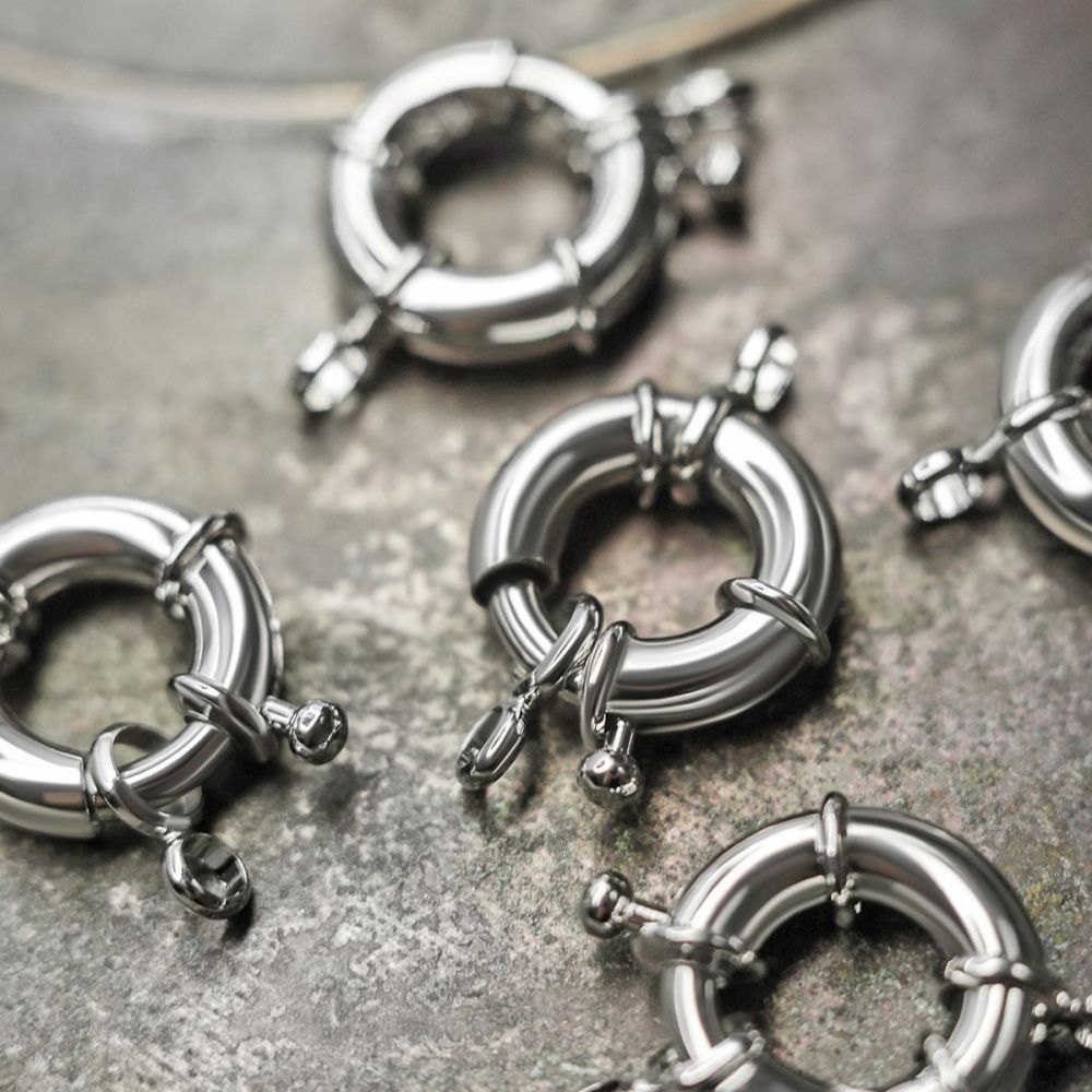 Замочки замочек-кольцо, цвет платина, 17.5x6 мм