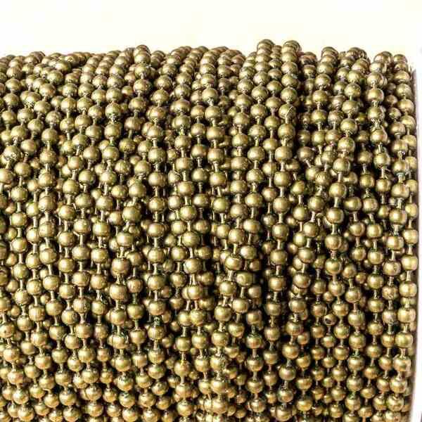 цепочка "шарик", цвет античная бронза, шарик 3.2 мм