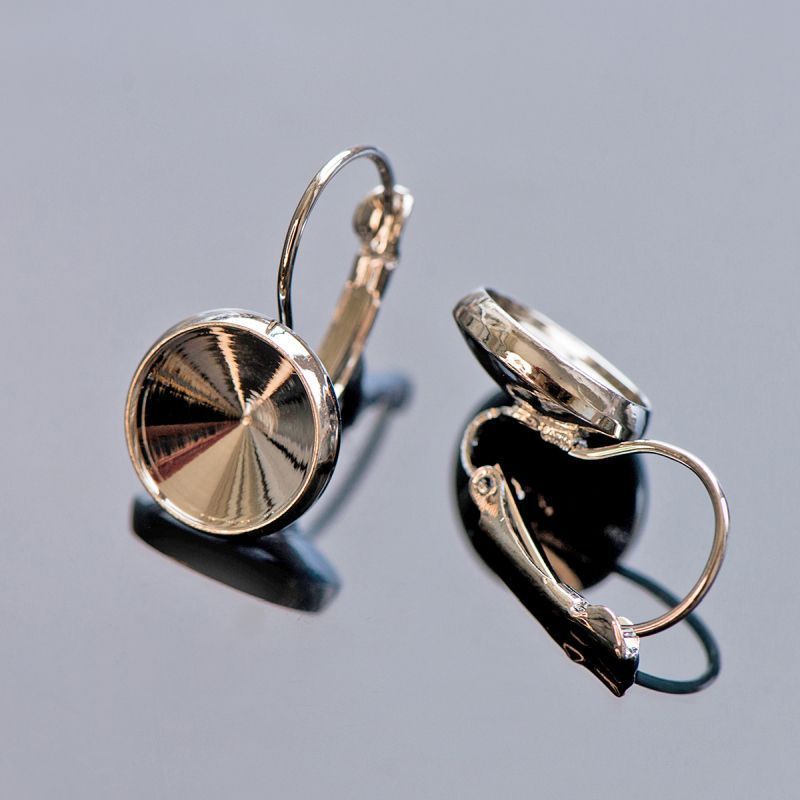 швензы "риволи", покрыты платиной, 22x14 мм