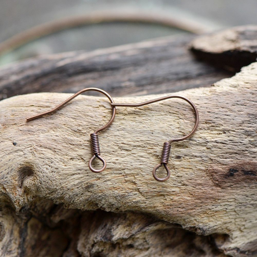 швензы "спираль", цвет красная медь, 17х0.7 мм