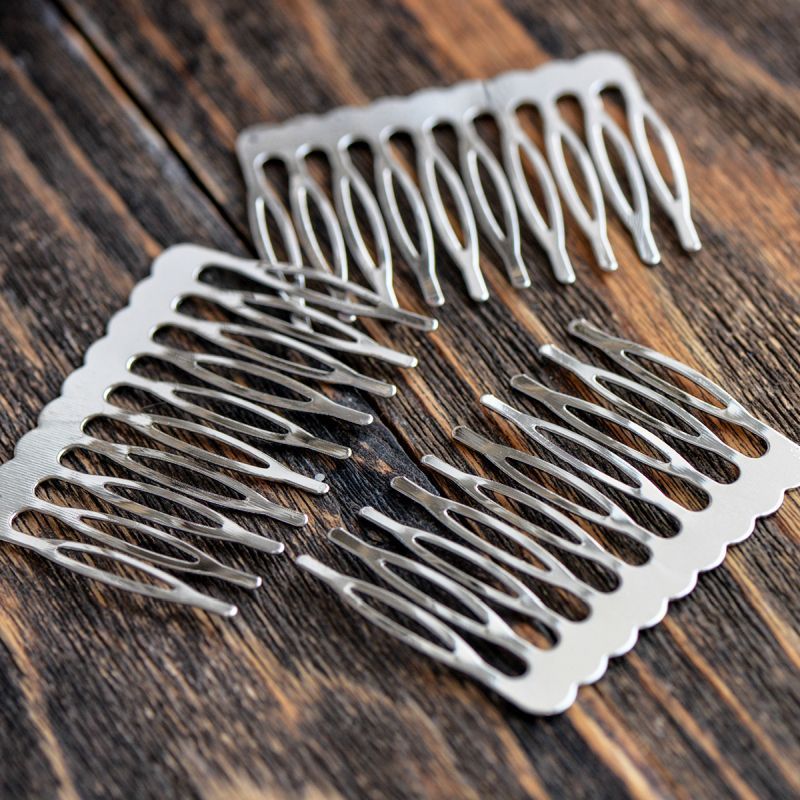 гребешок для волос, цвет платина, 55x39 мм