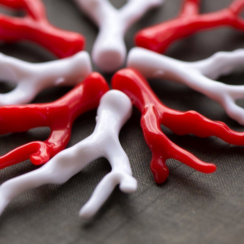 подвеска акриловая "коралл", цветовой микс, 48x34x8-10 мм