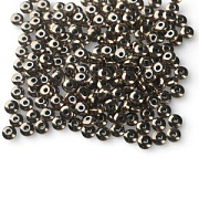 Бусина гематит немагнитный синт., рондель, цвет бронза, 4x2 мм (уп 50 шт+/-5 шт)