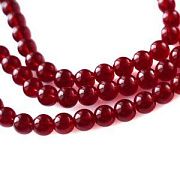 Бусина, стекло 10, цвет красный, 10 мм