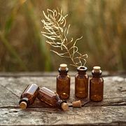 Бутылочка с крышкой, коричневый, 18x40 мм