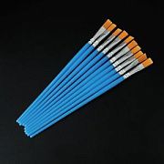 Инструмент, кисть плоская для акрила, синтетика, цвет синий, 16.9x0.5 см