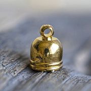 Концевик для шнура "Белл", цвет золото, 10х8 мм