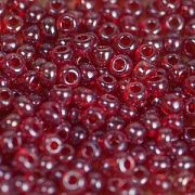 Бисер "Радуга", цвет т.красный прозрачный жемчужный, 12/0 (уп 7 г)
