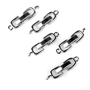 Замок для украшений "Стремя", покрытие платина, 22x6x4 мм