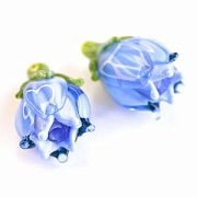 Бусина, Мурано "Колокольчик", фигурная, барвинковый, 17х14 мм