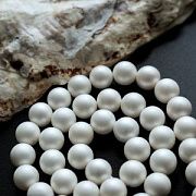 Ракушечный жемчуг круглый, матовый, цвет молочный, 10 мм