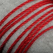 Шнур витой из нейлона, цвет красный, 1.5 мм
