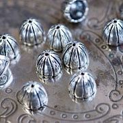 Колпачок для бусин "Крокус мини", цвет античное серебро, 10х9 мм