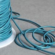 Шнур кожаный, цвет голубой яркий, диаметр 2.5 мм
