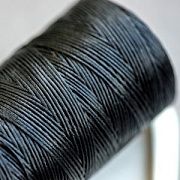 Шнур вощеный, цвет черный, 1х0.3 мм