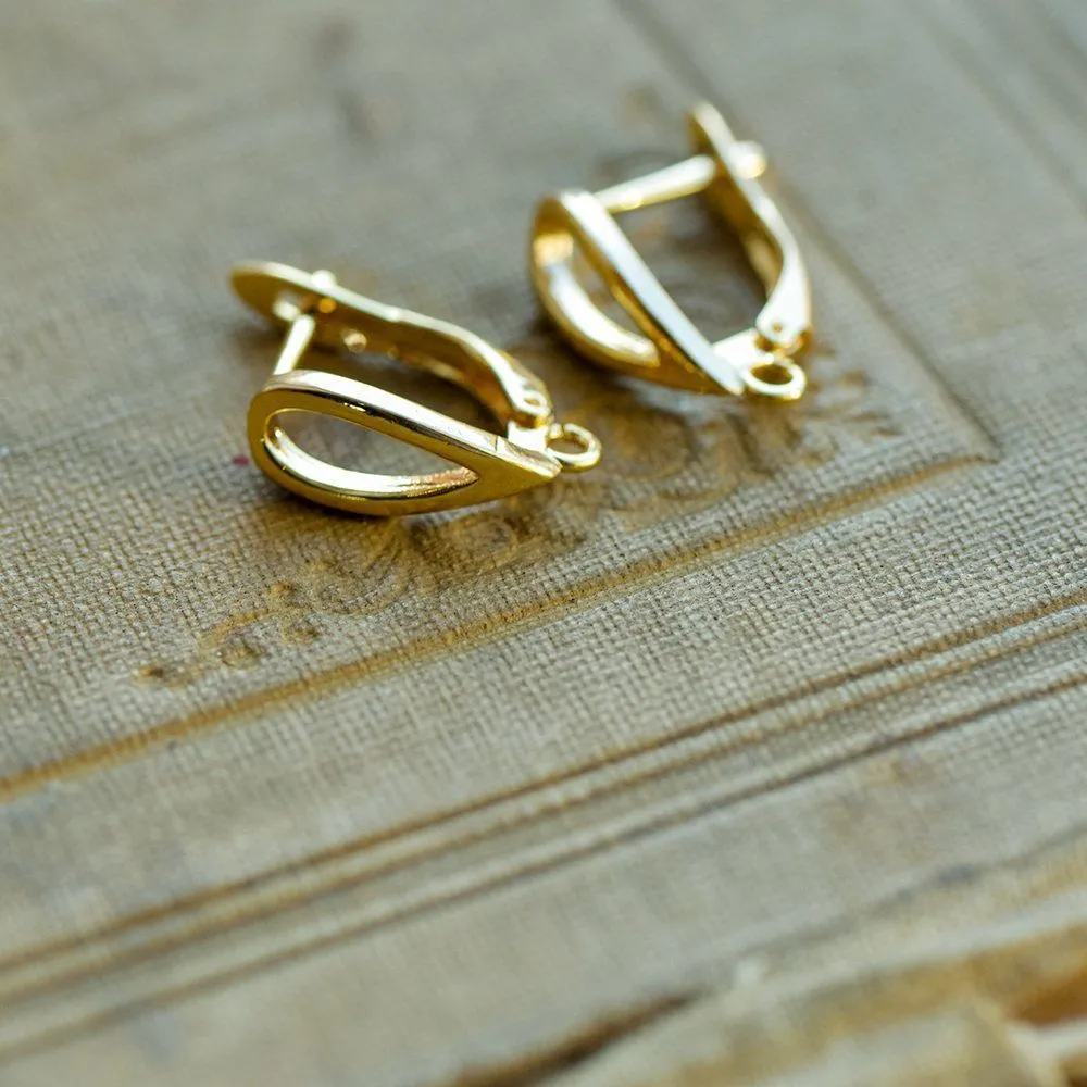 швензы "петля", покрытие позолота, 19x13.5x6 мм 