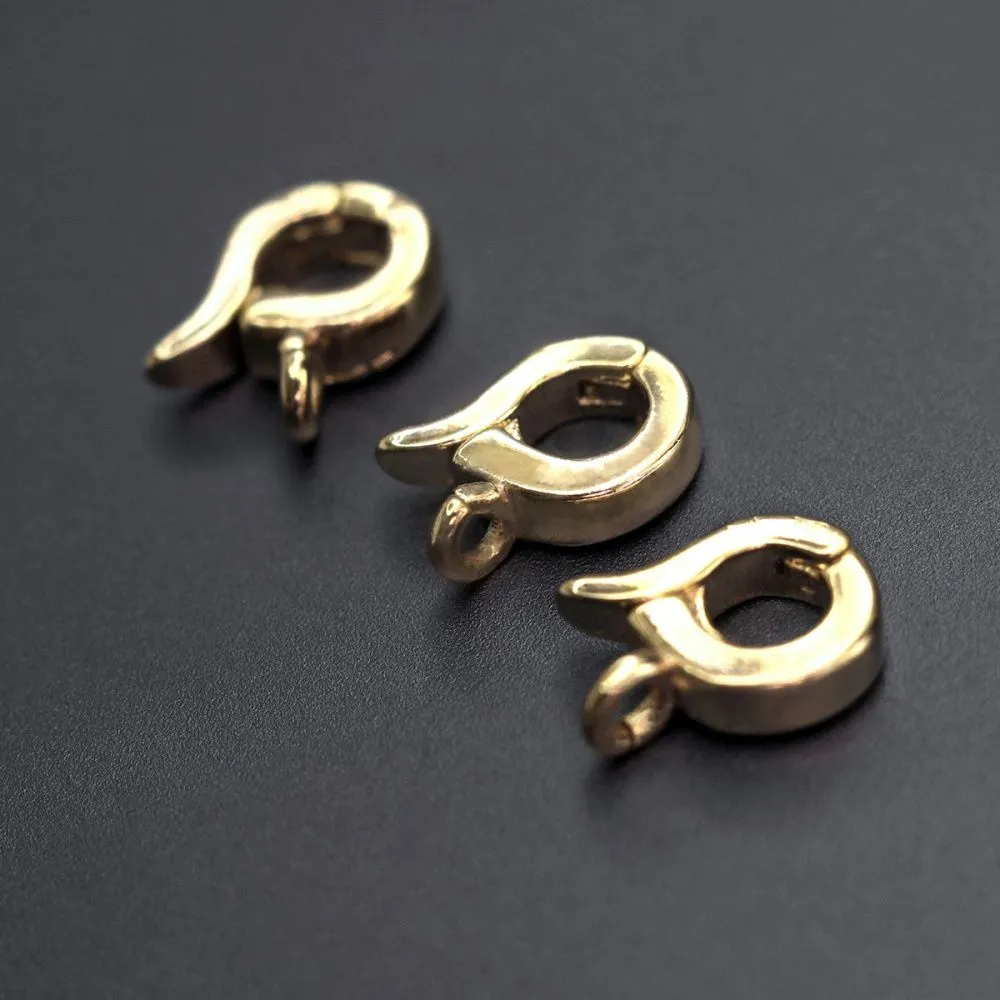 бейл "ронд", с защелкой, позолота, 8x5.5x2 мм