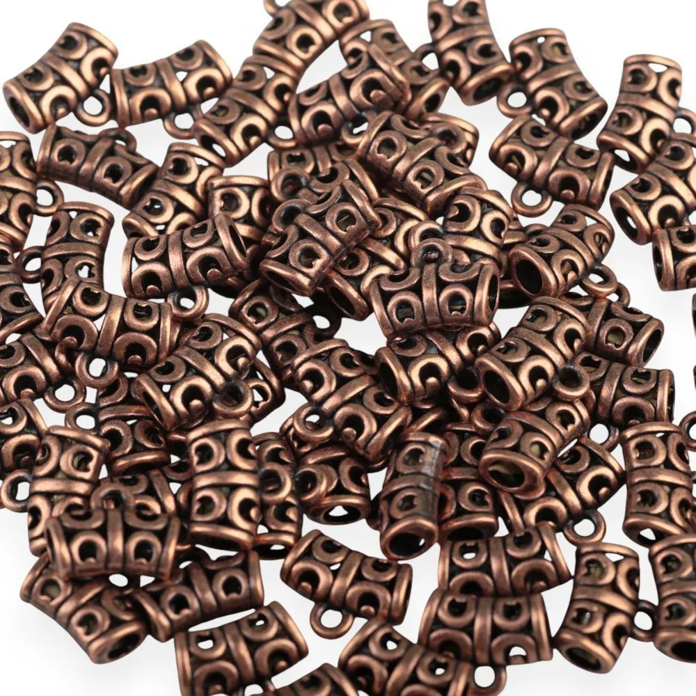 бейл "трубочка", цвет красная медь, 10х12х6 мм